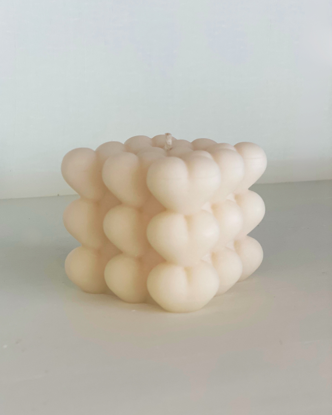 Bubble Hearts Pillar Candle